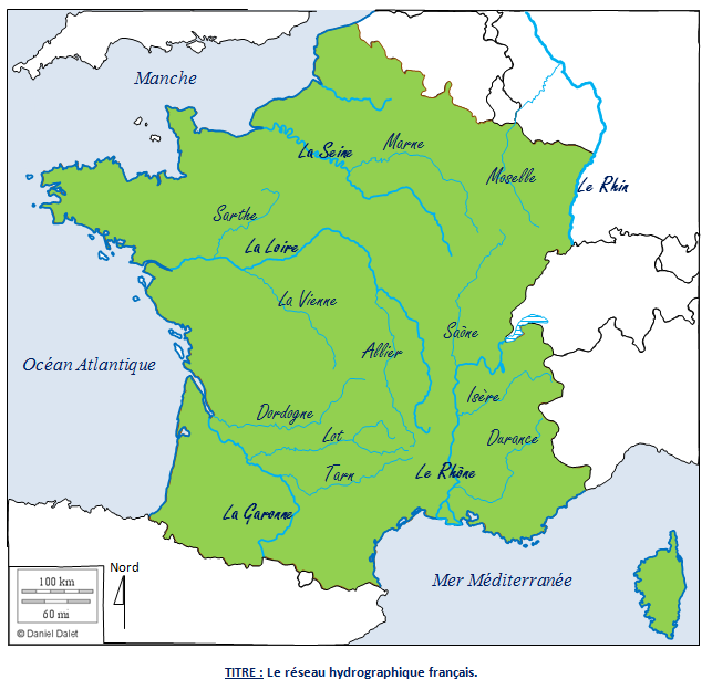 France Le réseau hydrographique Réalisation cartographique